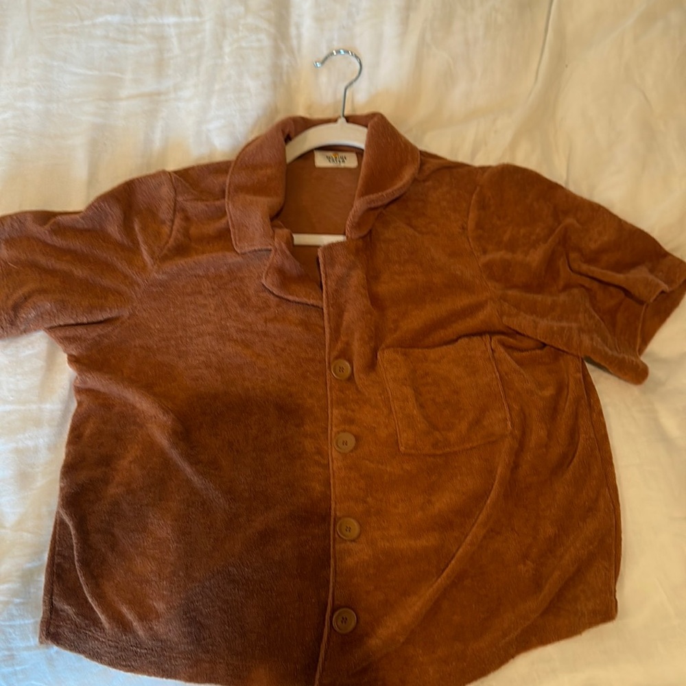 Marine Layer terry cloth button down